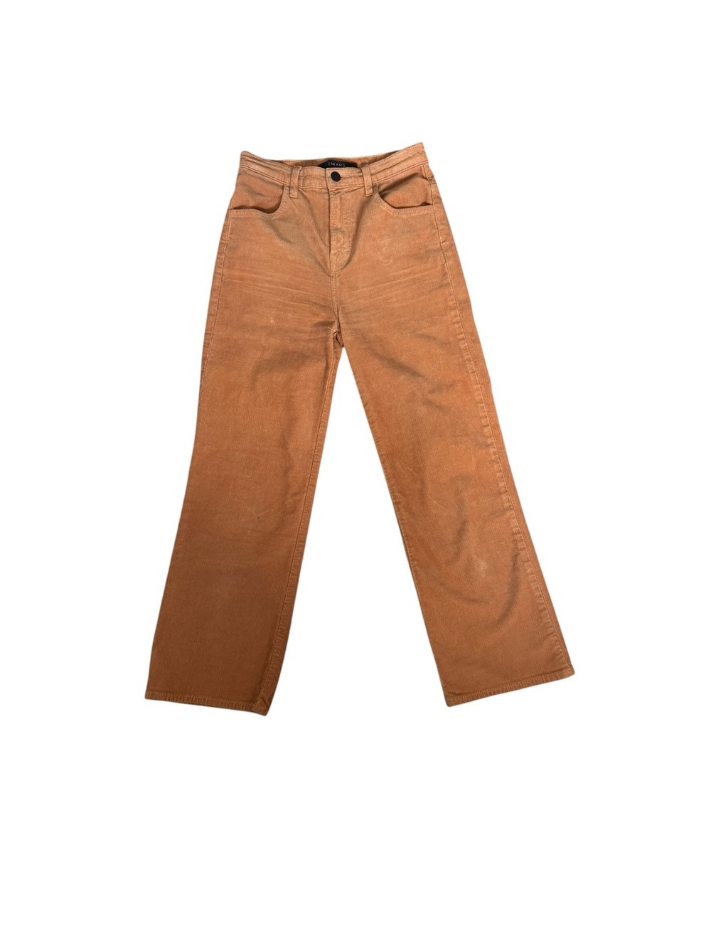 J Brand Corduroy Wide Leg Pants 24 Camel Tan High Rise Quiet Luxury Retro Chic